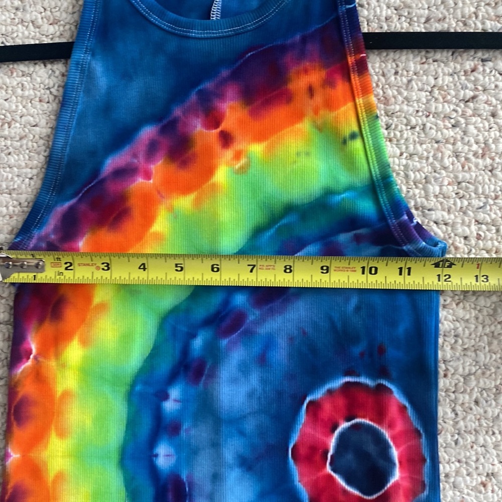 Phish donut tie dye dress ribbed tank dress stretchy - Picture 5 of 9